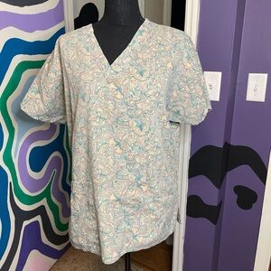 Butterfly Scrub Top